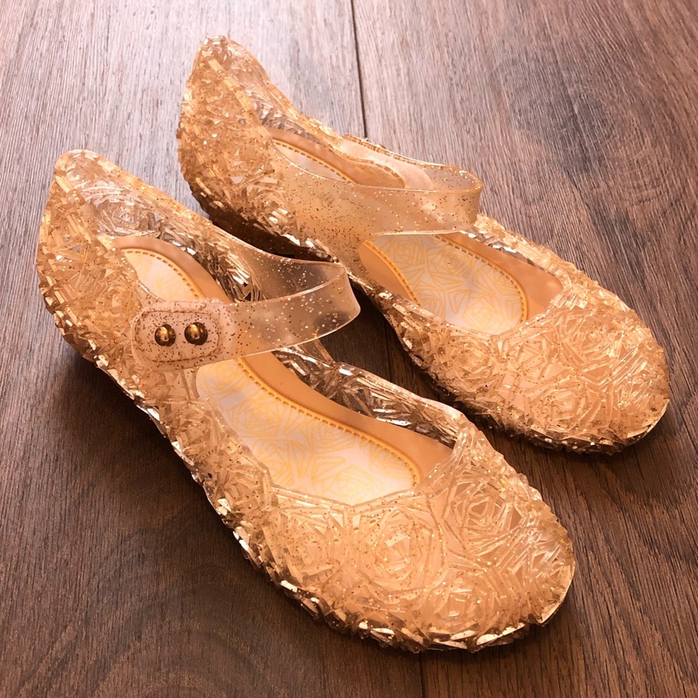 Like new gold jelly dress shoes